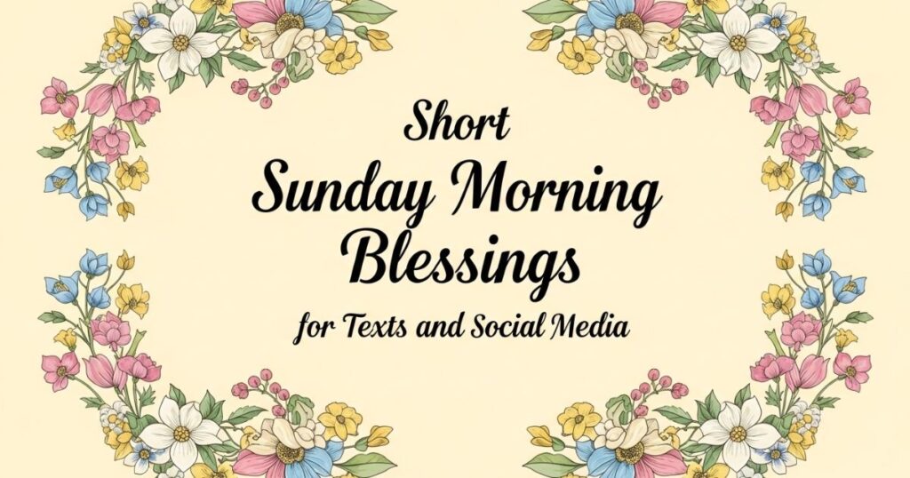 Short Sunday Morning Blessings for Texts and Social Media
