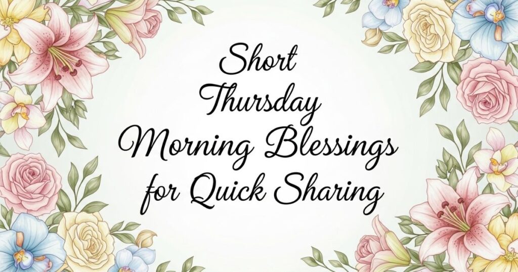 Short Thursday Morning Blessings for Quick Sharing