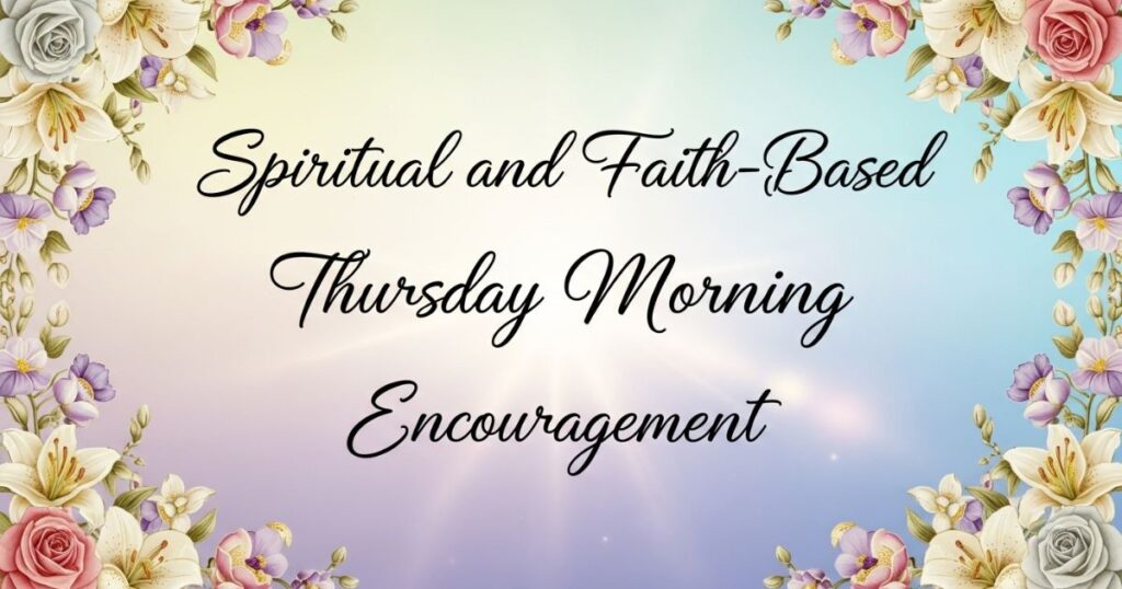 Spiritual and Faith-Based Thursday Morning Encouragement