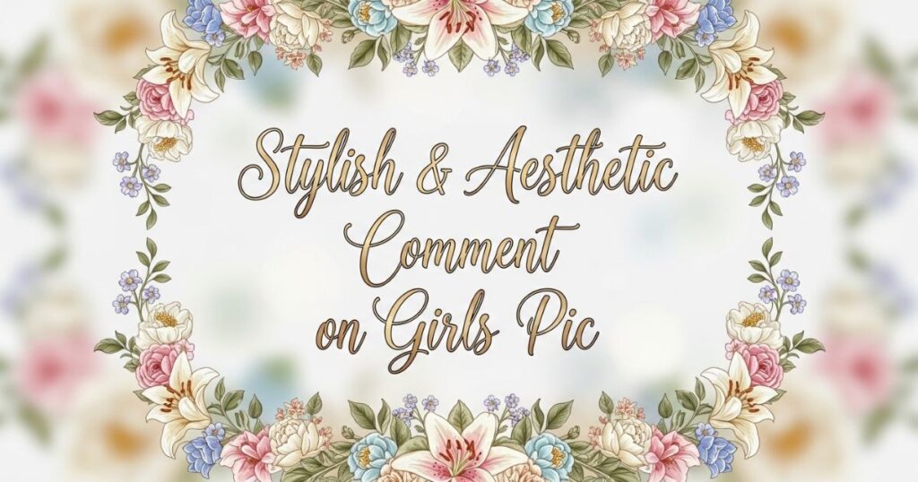 Stylish & Aesthetic Comment on Girls Pic
