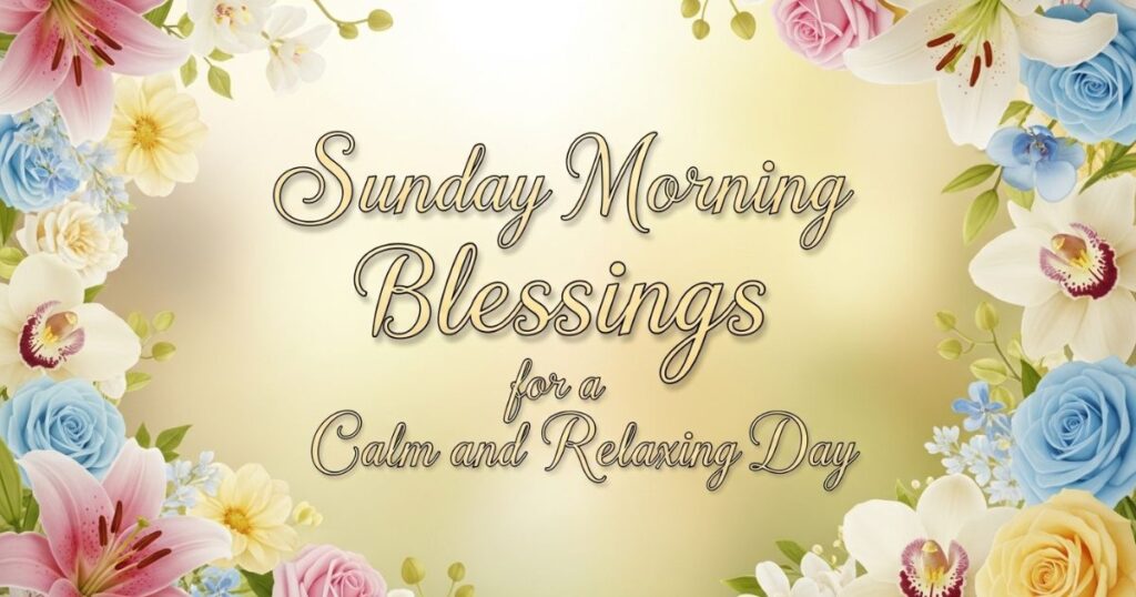Sunday Morning Blessings for a Calm and Relaxing Day