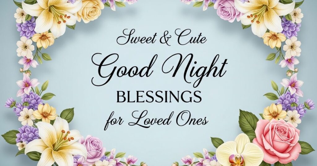 Sweet & Cute Good Night Blessings for Loved Ones