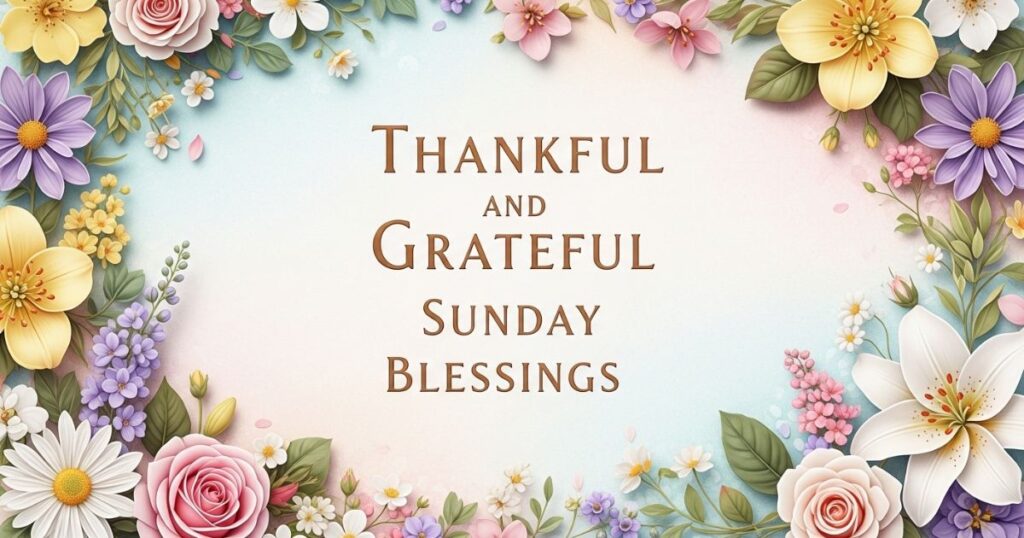 Thankful and Grateful Sunday Blessings