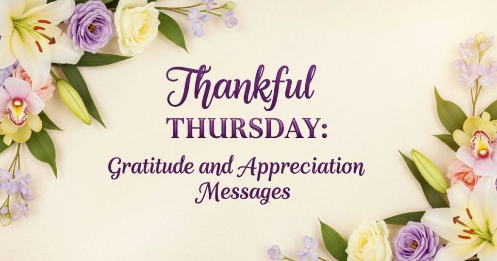 8. Thankful Thursday: Gratitude and Appreciation Messages
