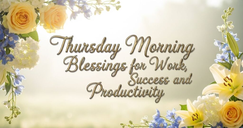 Thursday Morning Blessings for Work, Success, and Productivity