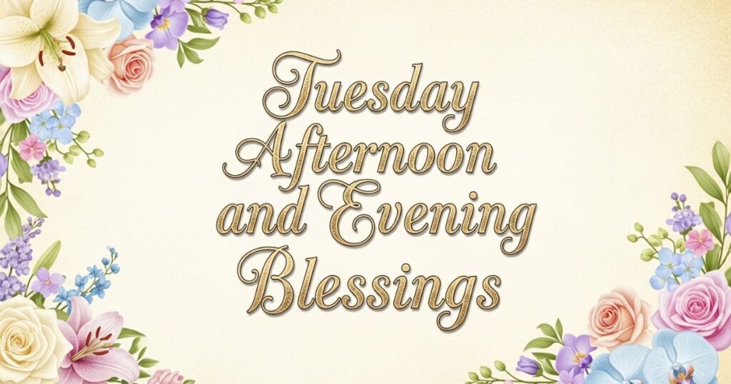 Tuesday Afternoon and Evening Blessings