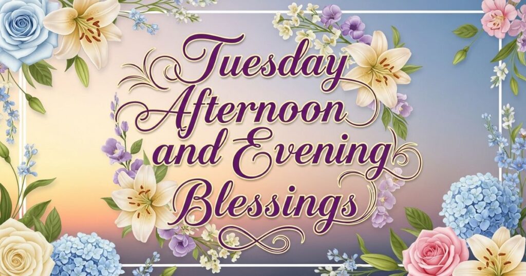 Tuesday Afternoon and Evening Blessings