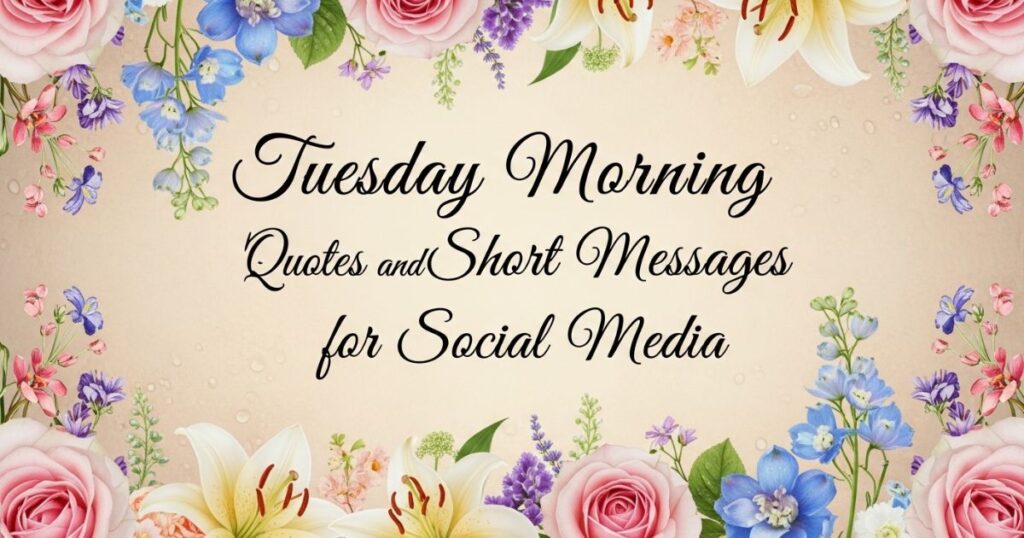 Tuesday Morning Quotes and Short Messages for Social Media