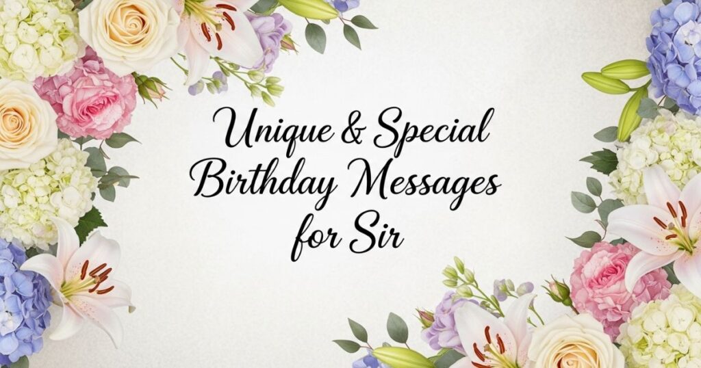 Unique & Special Birthday Messages for Sir