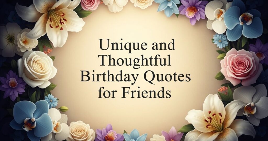 Unique and Thoughtful Birthday Quotes for Friends