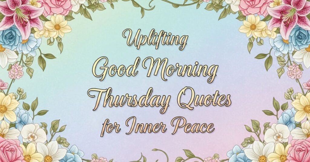 Uplifting Good Morning Thursday Quotes for Inner Peace