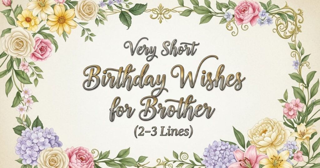 Very Short Funny Birthday Wishes for Brother (2–3 Lines)