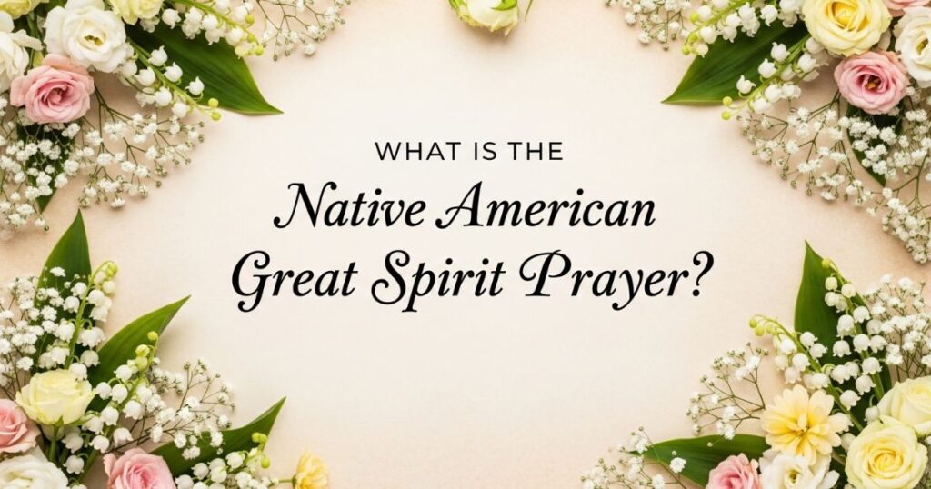 What Is the Native American Great Spirit Prayer?