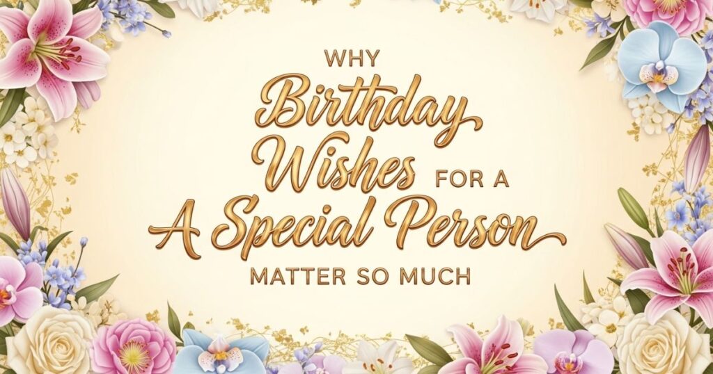 Why Birthday Wishes for Special Person Matter So Much