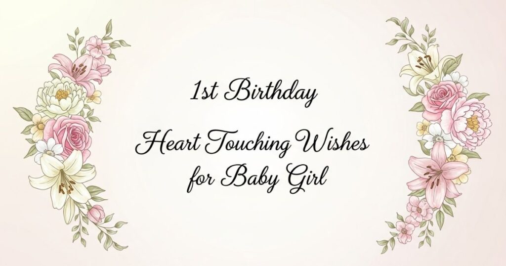 1st Birthday Heart Touching Wishes for Baby Girl