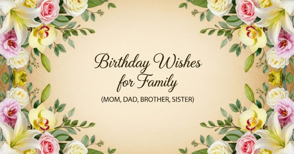 50th Birthday Wishes for Family (Mom, Dad, Brother, Sister)