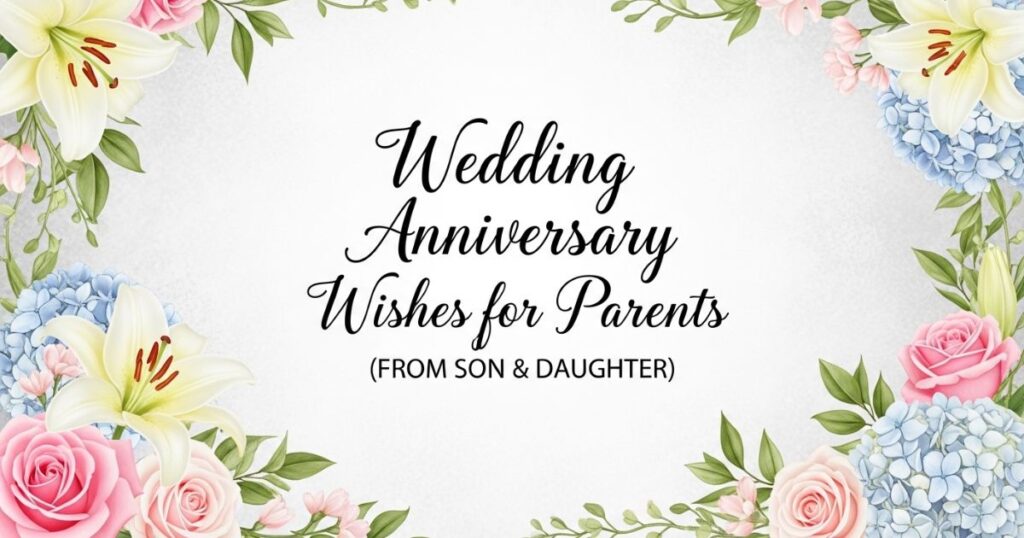 Wedding Anniversary Wishes for Parents (From Son & Daughter)