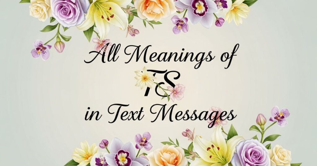 All Meanings of TS in Text Messages