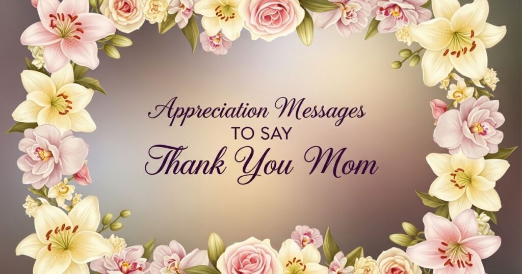 Appreciation Messages to Say Thank You Mom