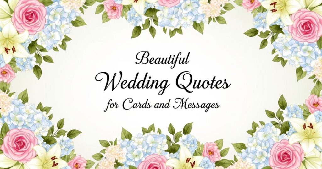 Beautiful Wedding Quotes for Cards and Messages