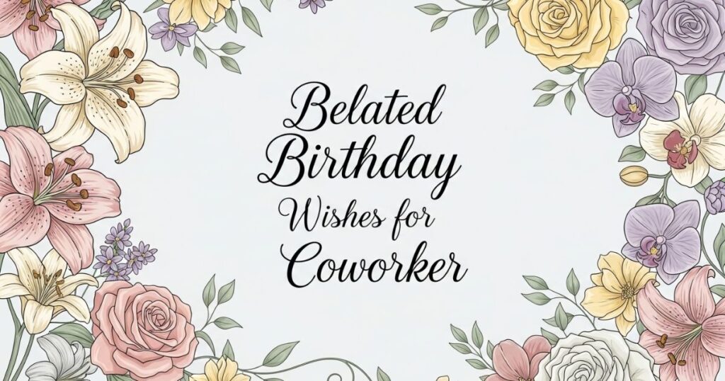 Belated Birthday Wishes for Coworker
