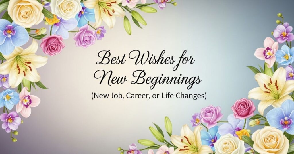 Best Wishes for New Beginnings (New Job, Career, or Life Changes)