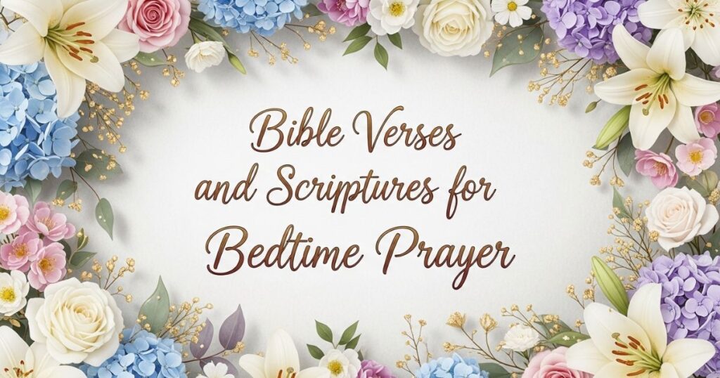 Bible Verses and Scriptures for Bedtime Prayer