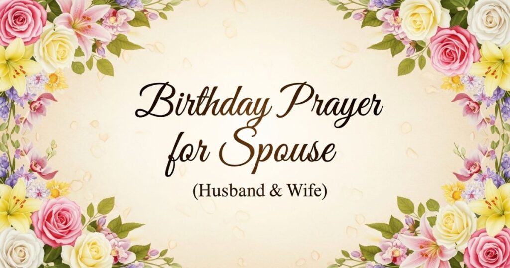 Birthday Prayer for Spouse (Husband & Wife)