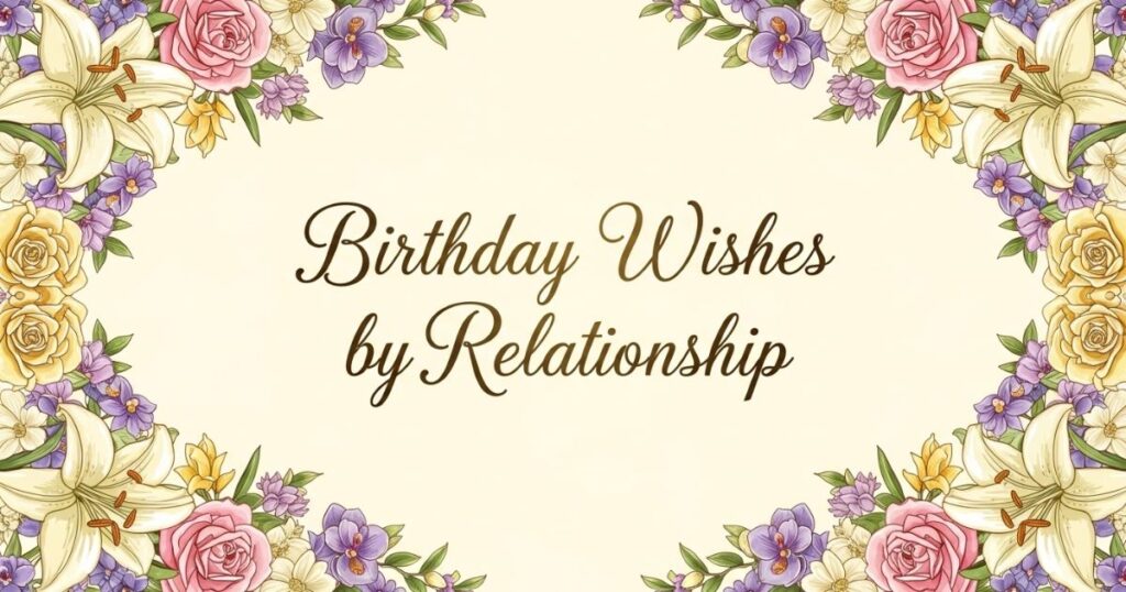Birthday Wishes by Relationship