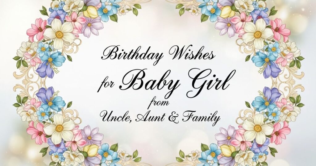 Birthday Wishes for Baby Girl from Uncle, Aunt & Family