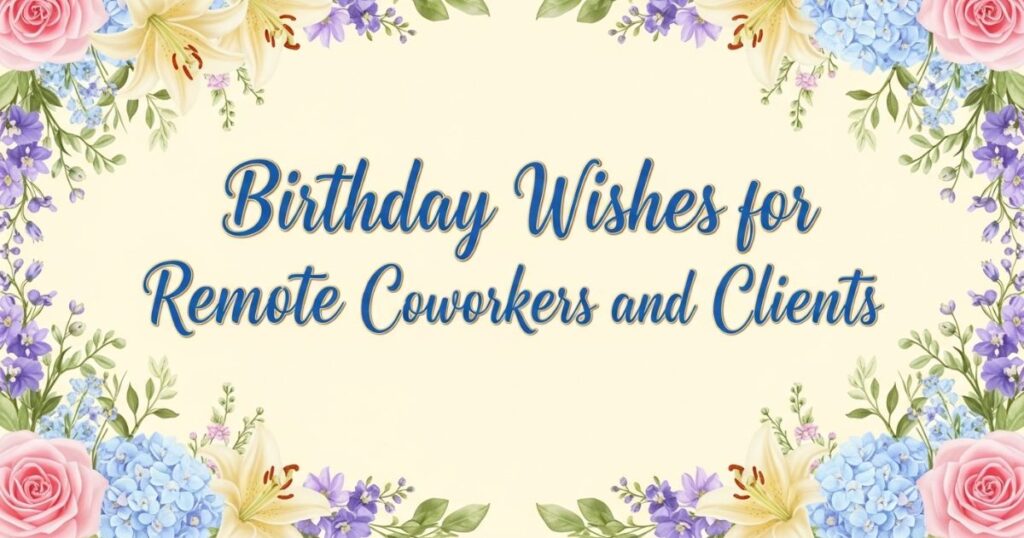 Birthday Wishes for Remote Coworkers and Clients