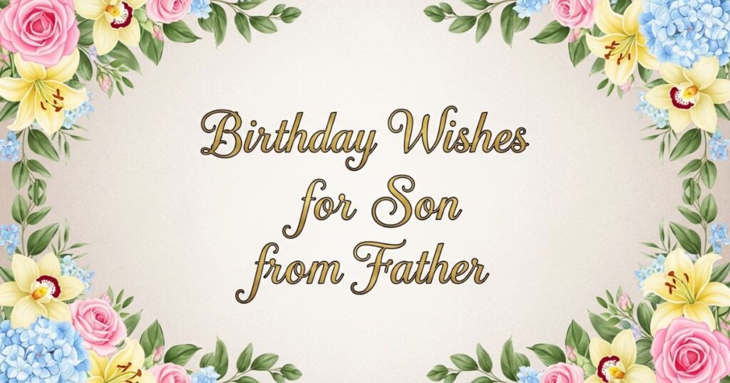 Birthday Wishes for Son from Father