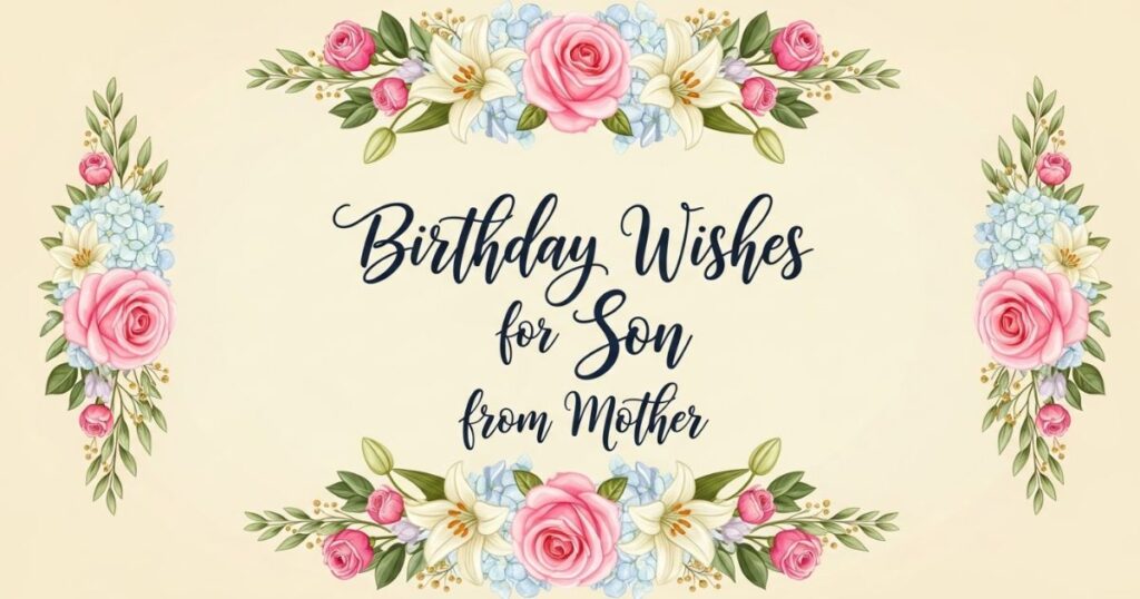 Birthday Wishes for Son from Mother