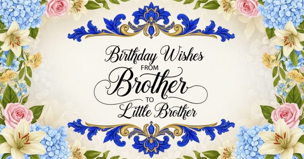 Birthday Wishes from Brother to Little Brother