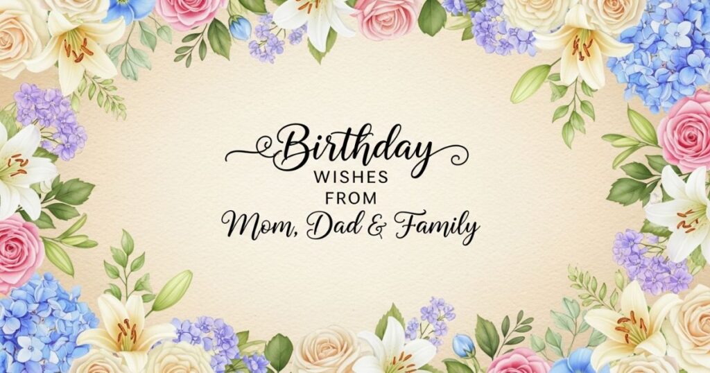 Birthday Wishes from Mom, Dad & Family