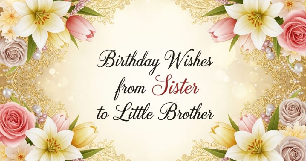Birthday Wishes from Sister to Little Brother