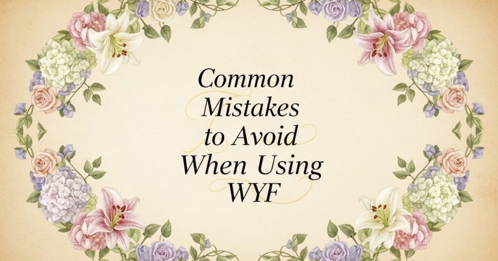 Common Mistakes to Avoid When Using WYF