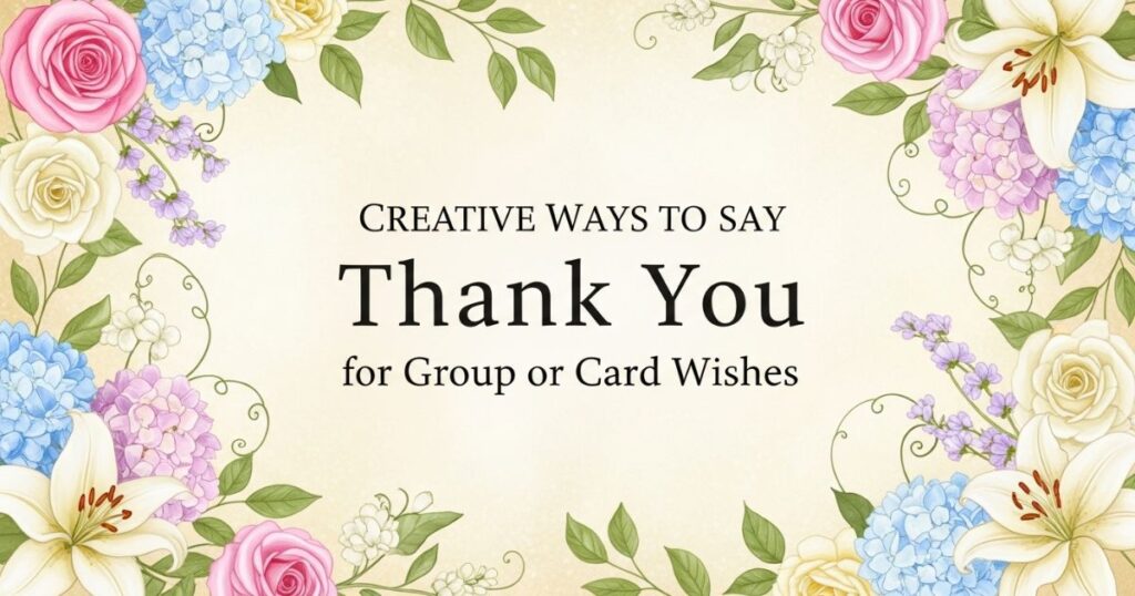 Creative Ways to Say Thank You for Group or Card Wishes