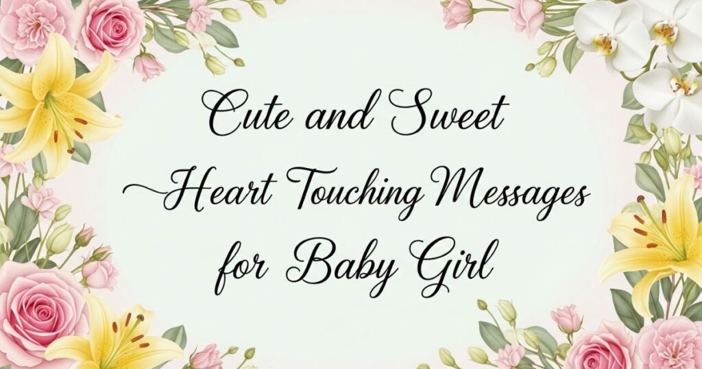 Cute and Sweet Heart Touching Messages for Baby Girl
