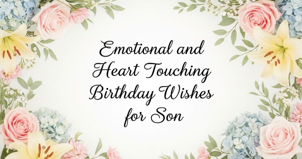 Emotional and Heart Touching Birthday Wishes for Son