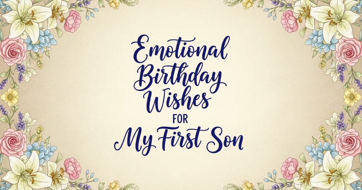 emotional birthday wishes for my first son
