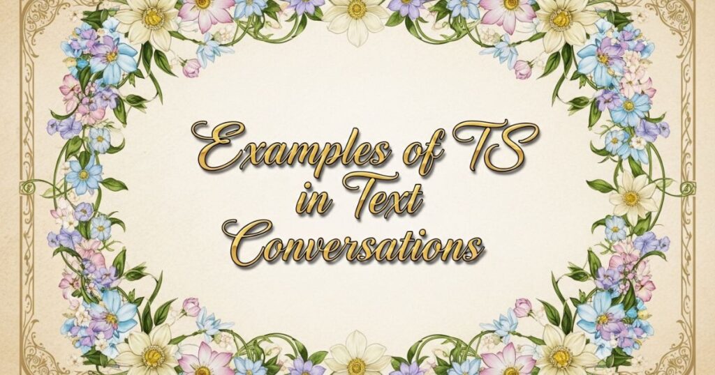 Examples of TS in Text Conversations