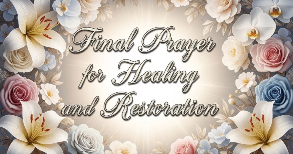 Final Prayer for Healing and Restoration