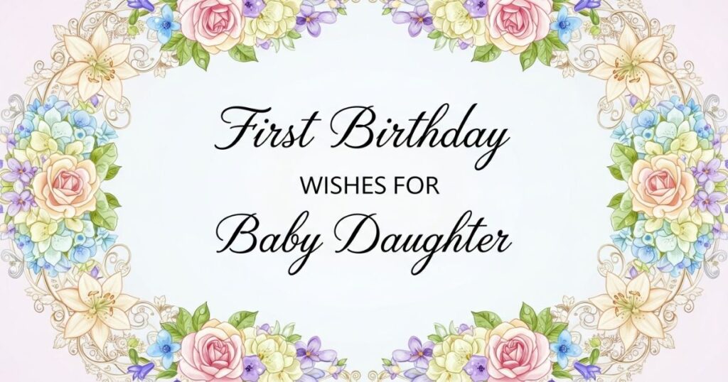 First Birthday Wishes for Baby Daughter