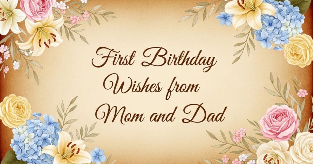 First Birthday Wishes from Mom and Dad