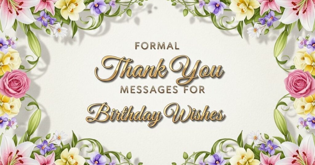 Formal Thank You Messages for Birthday Wishes