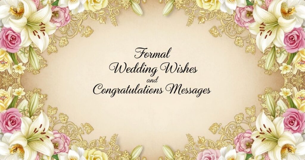 Formal Wedding Wishes and Congratulations Messages