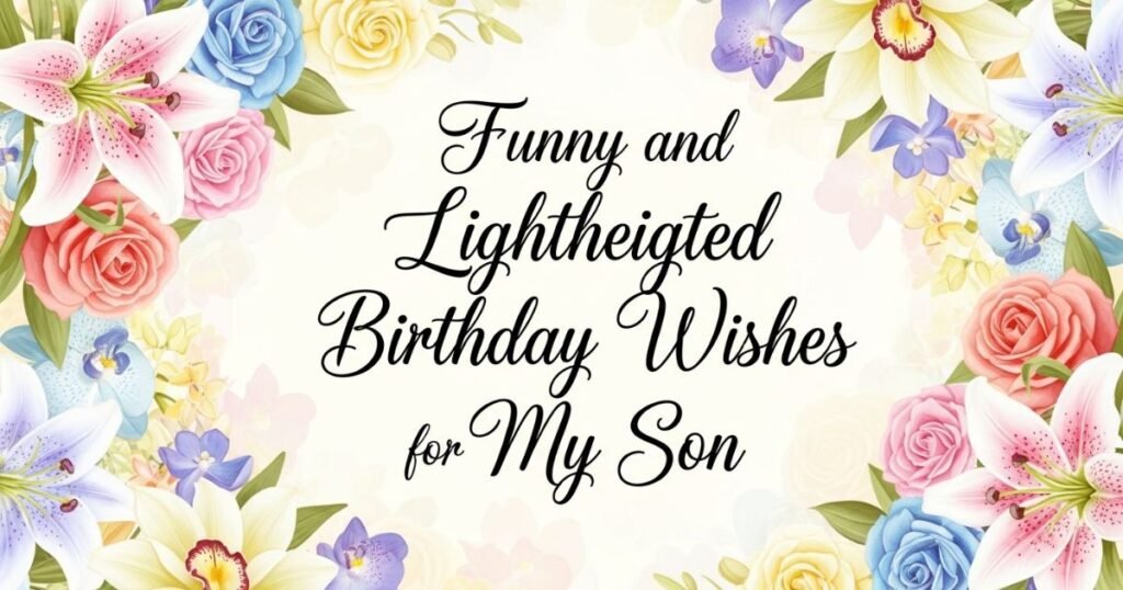 Funny and Lighthearted Birthday Wishes for My Son