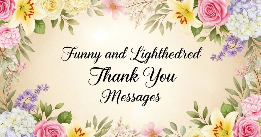 Funny and Lighthearted Thank You Messages