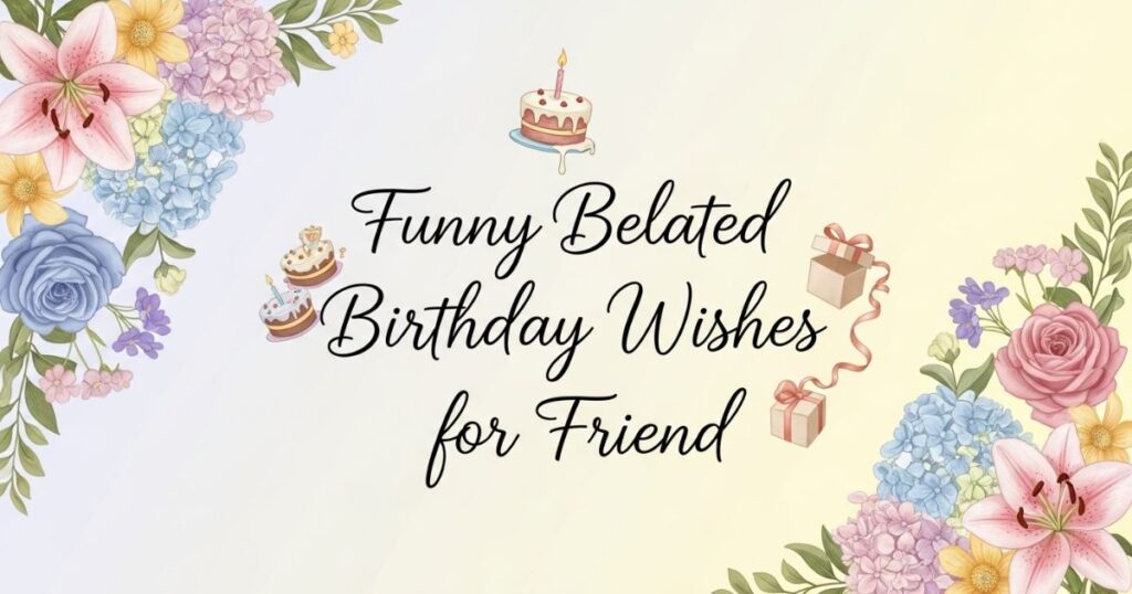 Funny Belated Birthday Wishes for Friend